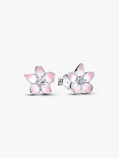 Aretes de botón Flor de cerezo