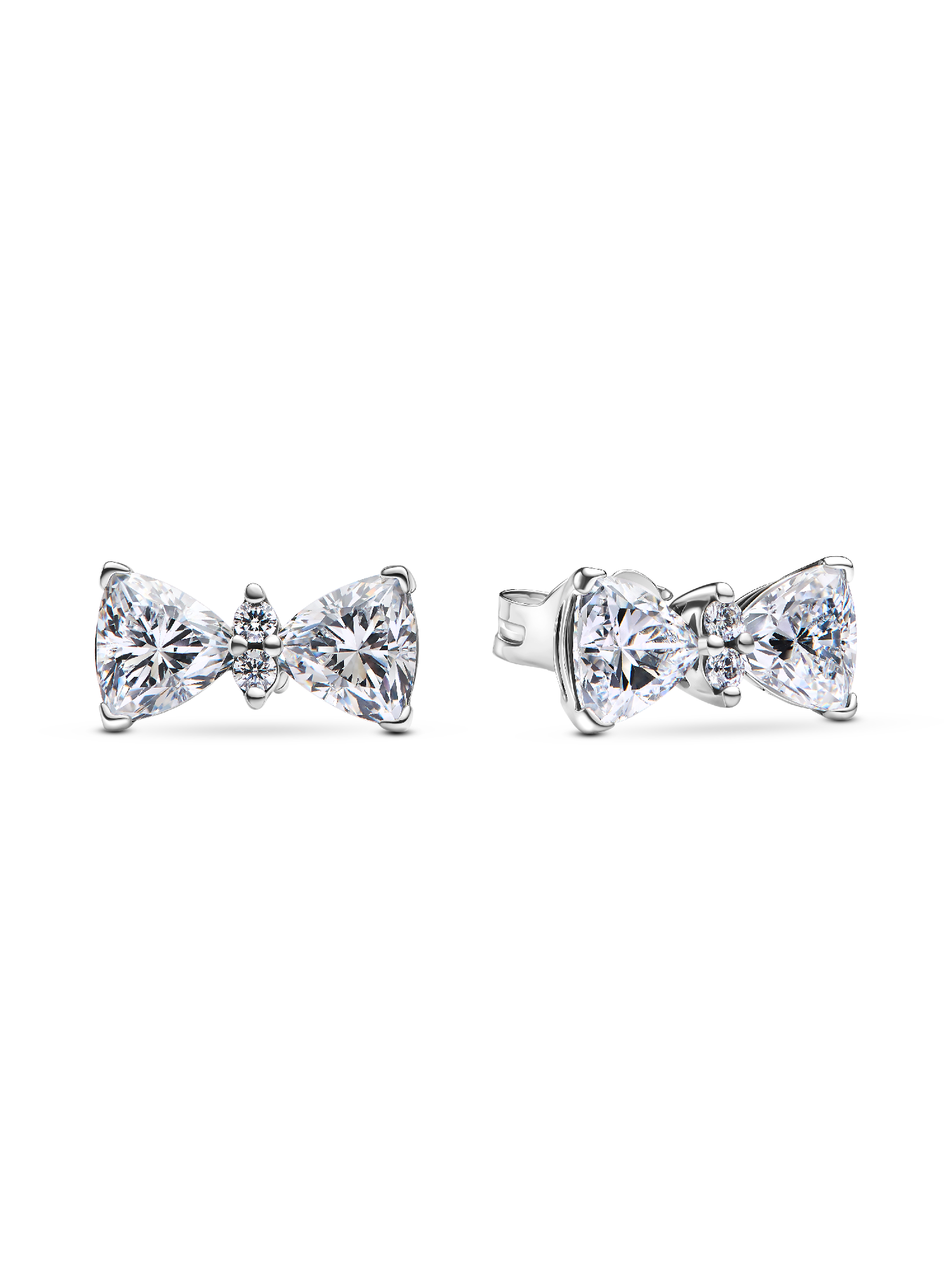 Aretes de botón Moño reluciente