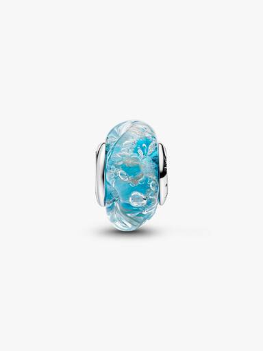 Charm Cristal Murano turquesa y brillo