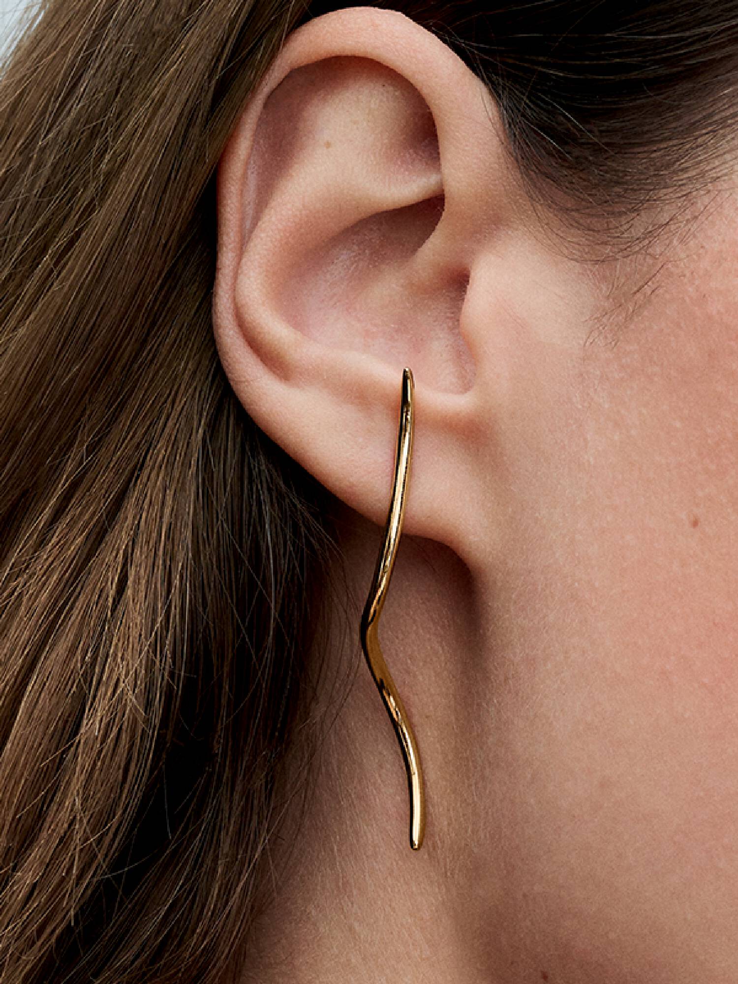 Aretes de botón Alambre de forma orgánica