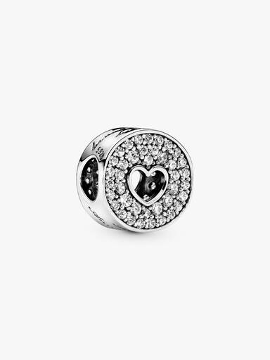 Charm de Aniversario corazón y pavé