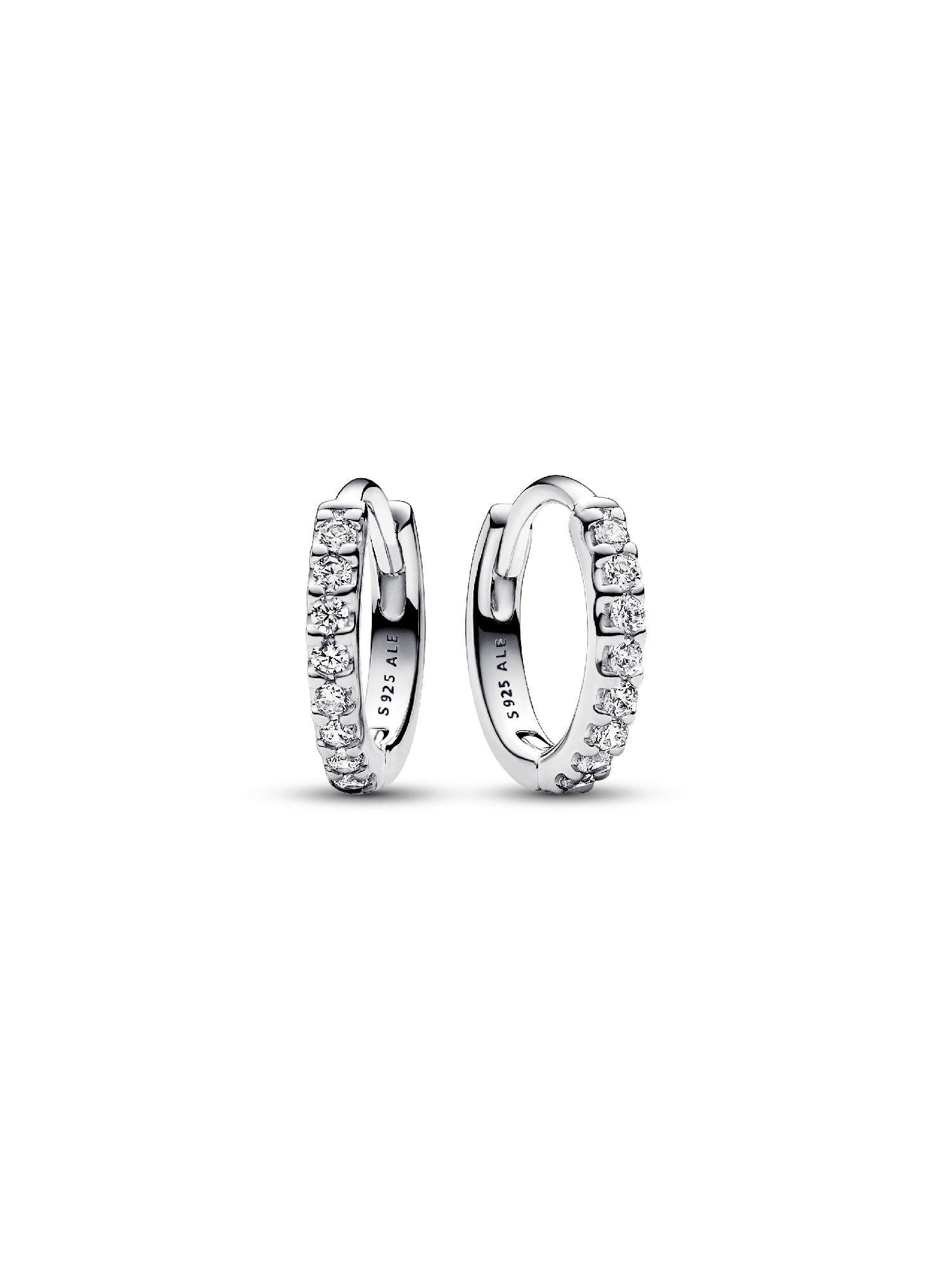 Aretes de aro Abrazo Brillante