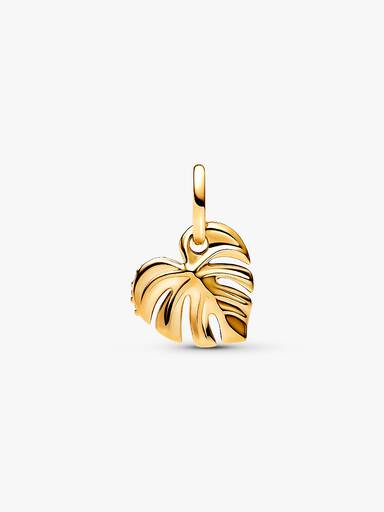 Charm colgante Hoja de Monstera Brillante
