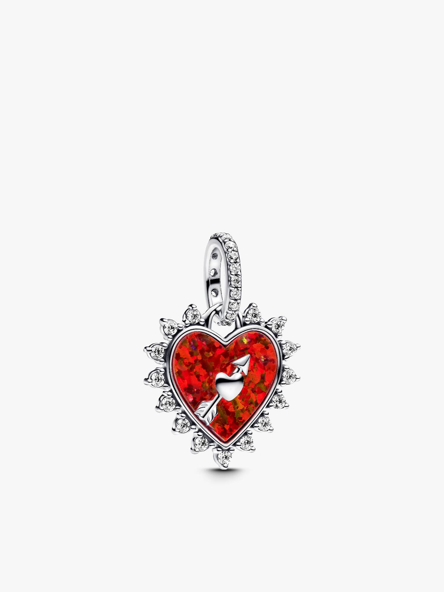 Charm Colgante Corazón Flecha Giratoria