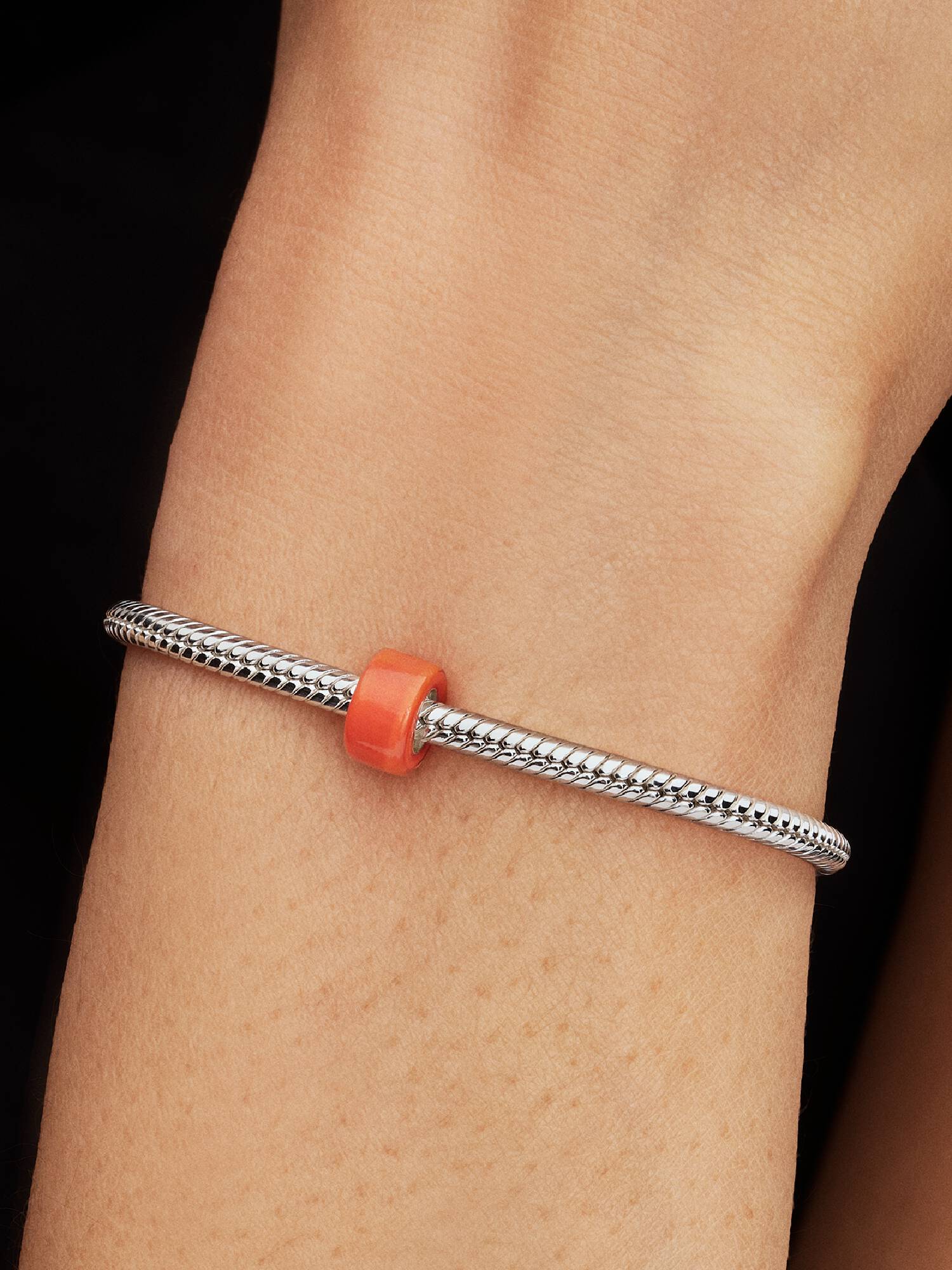 Mini Charm de Cristal Murano Naranja