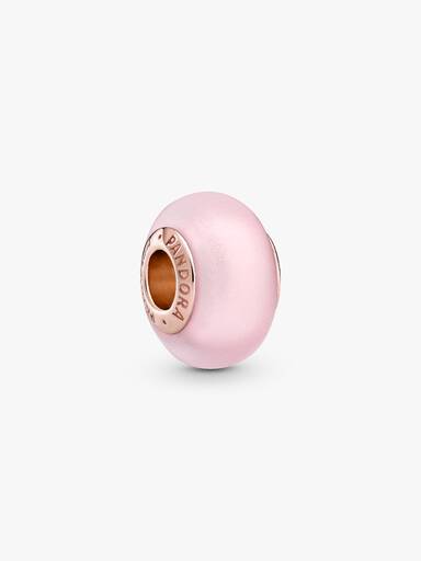 Charm de cristal Murano Rosa Mate