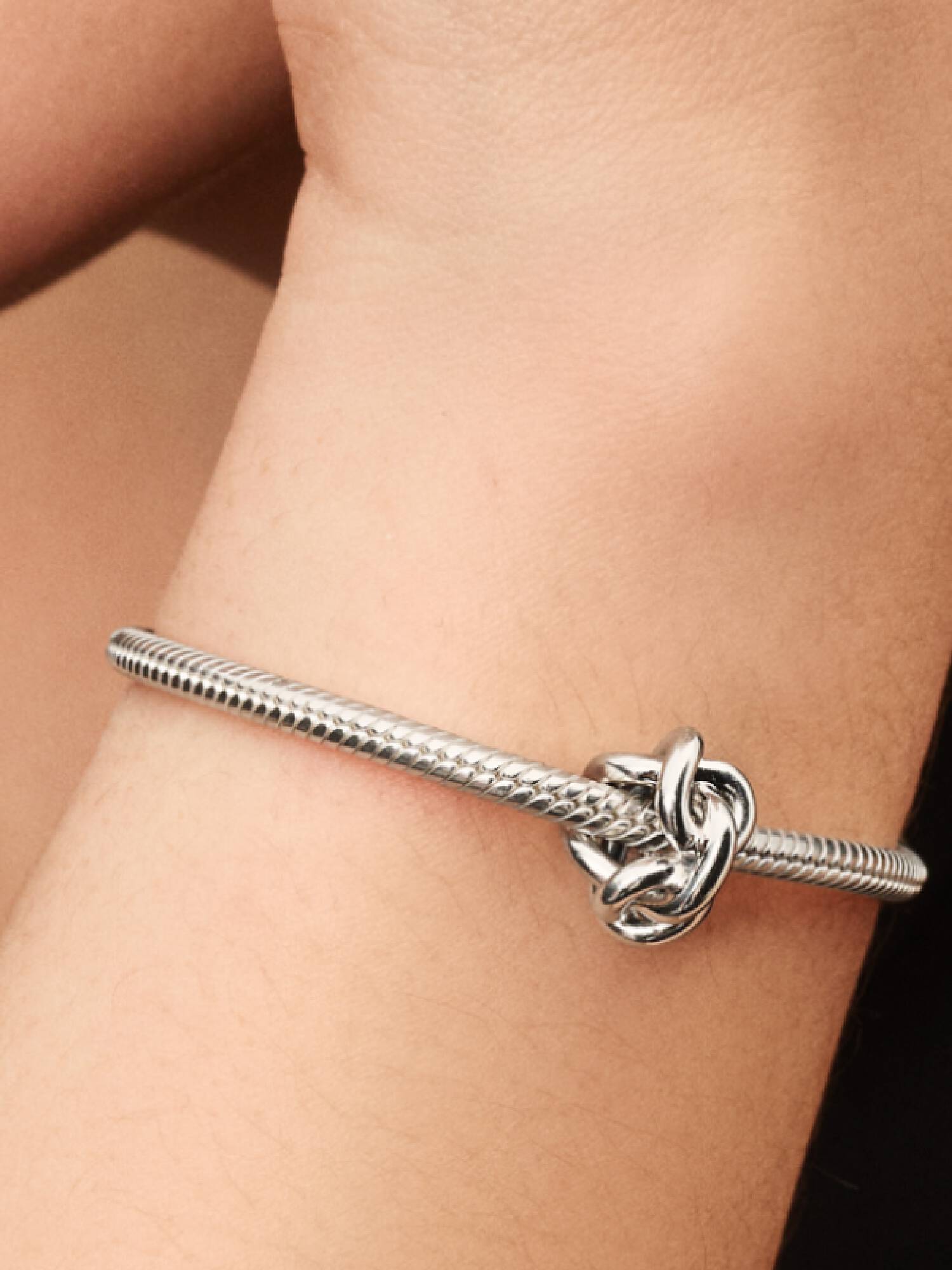 Charm Nudo Infinito Plateado