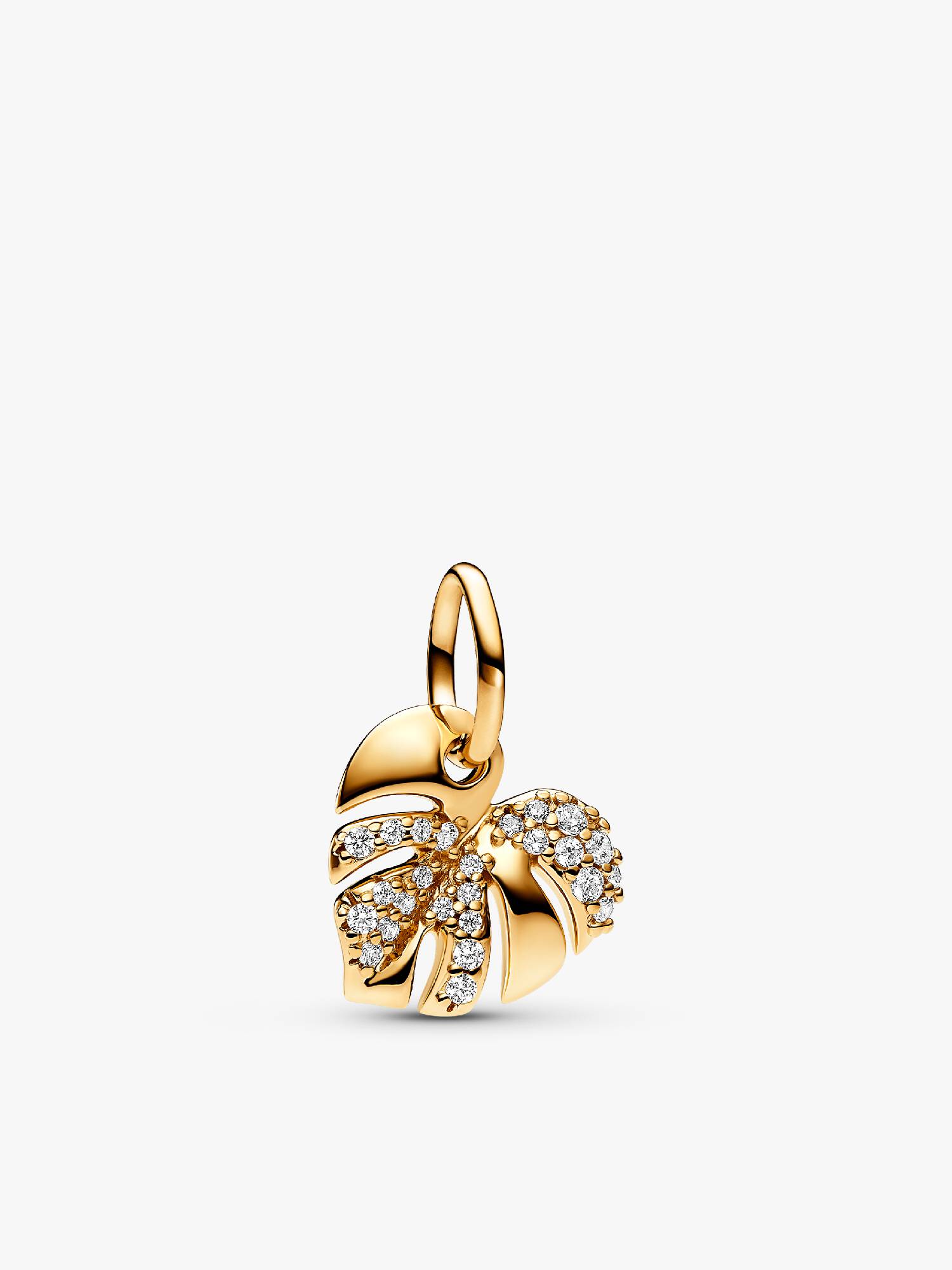 Charm colgante Hoja de Monstera Brillante