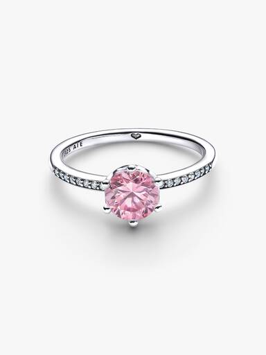 Anillo Corona deslumbrante rosa