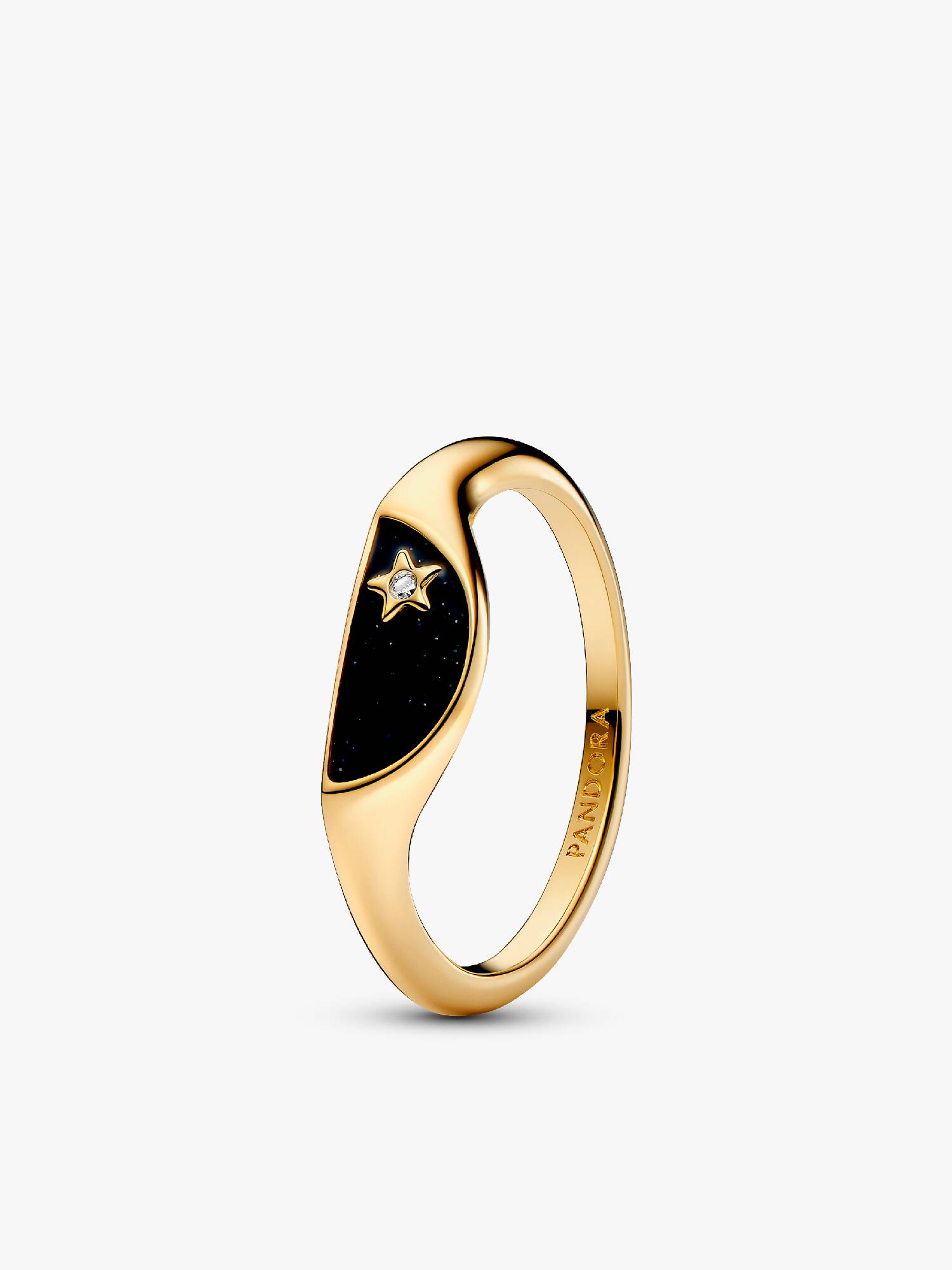 Anillo Medio Sello Esmaltado