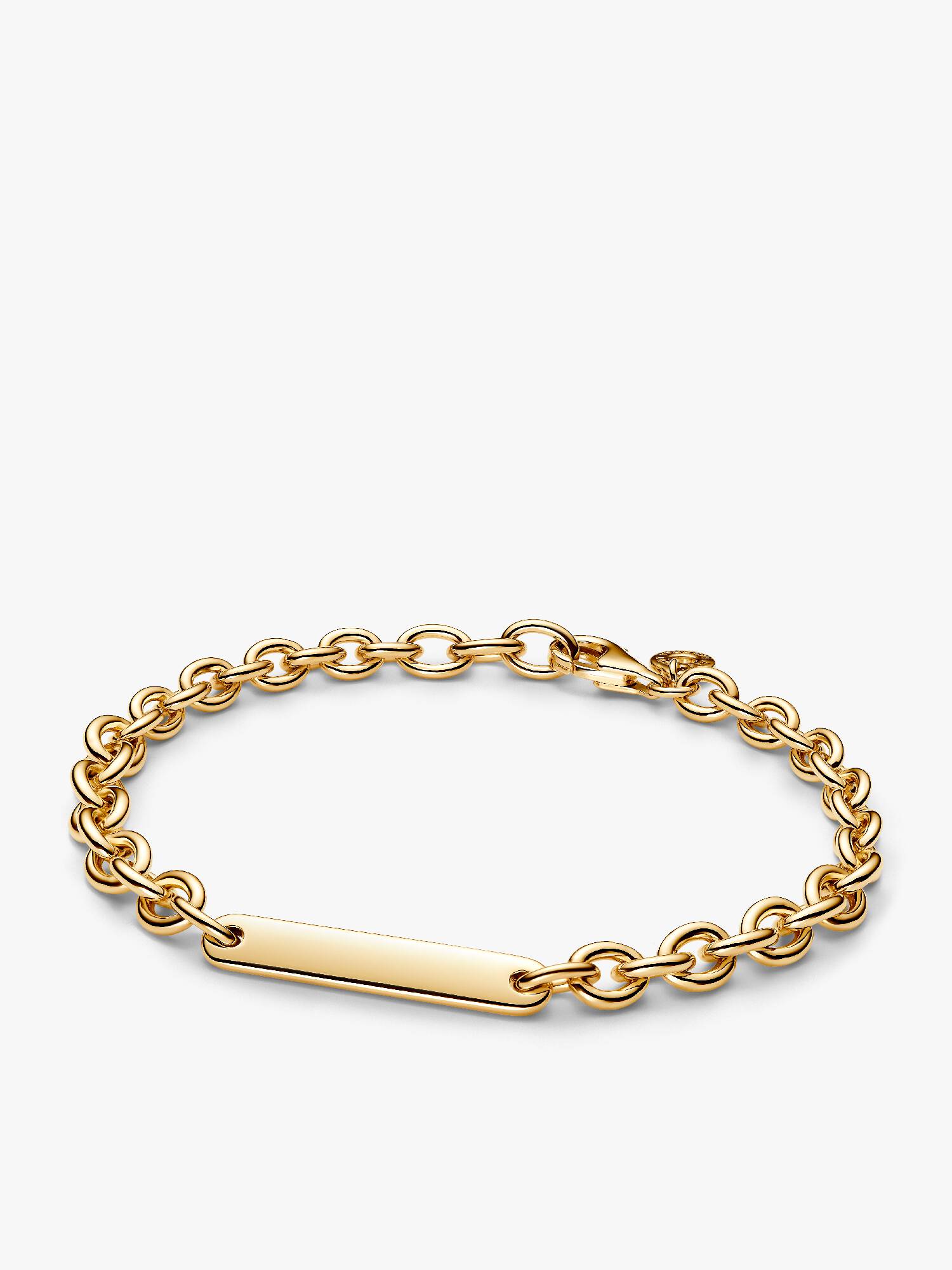 Brazalete de eslabones con barra grabable