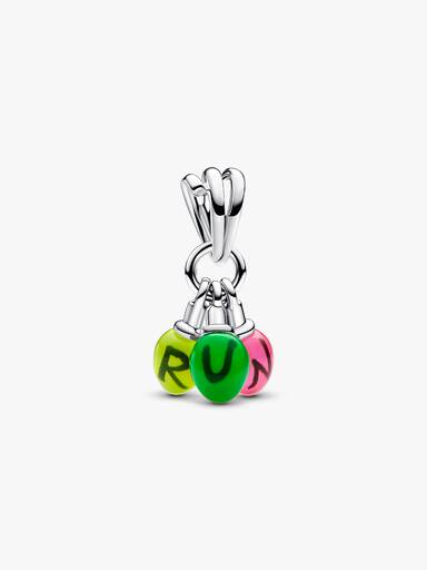 Charm Colgante "Corre" que Brilla en la Oscuridad de Stranger Things