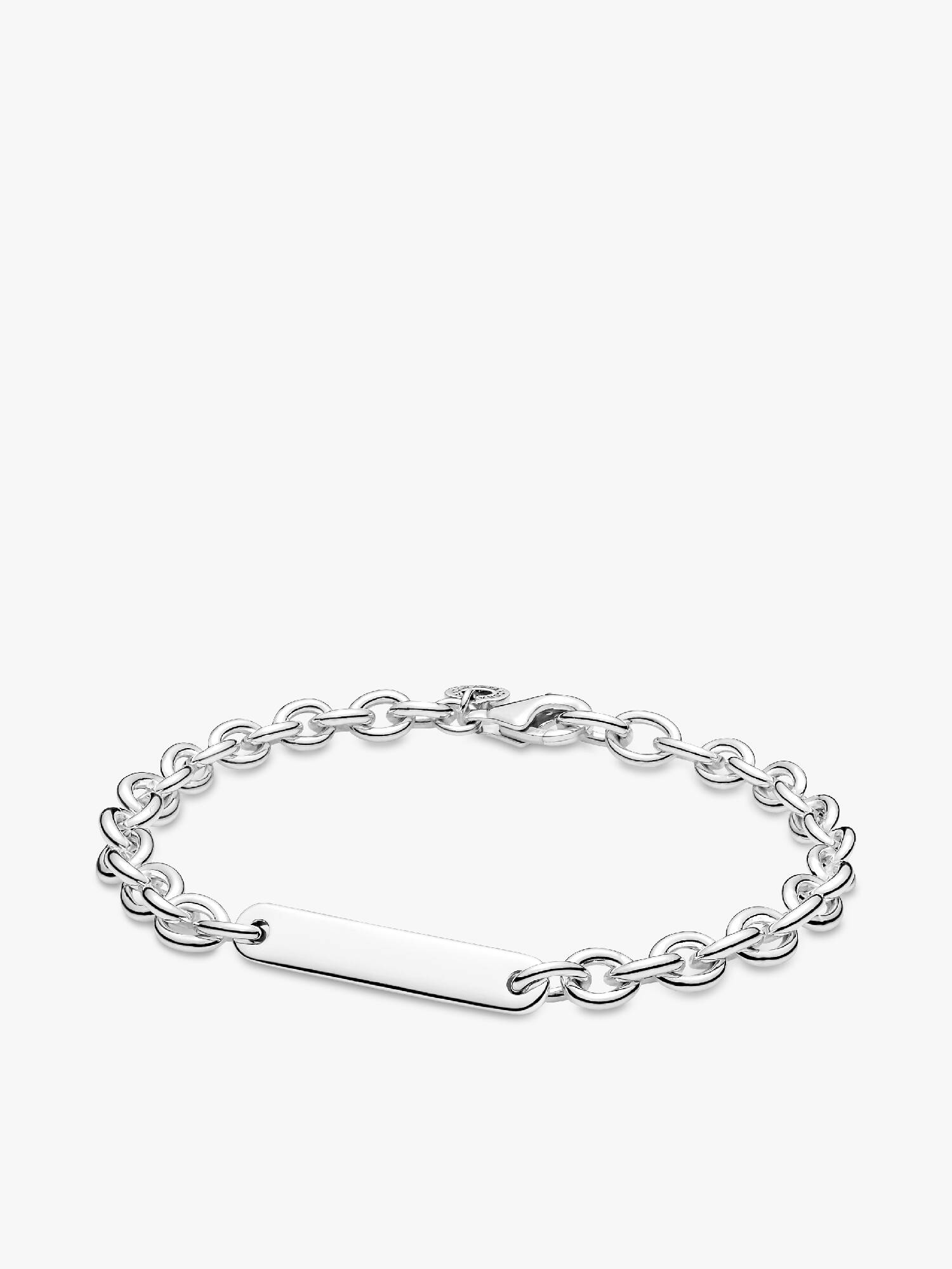 Brazalete de eslabones con barra grabable