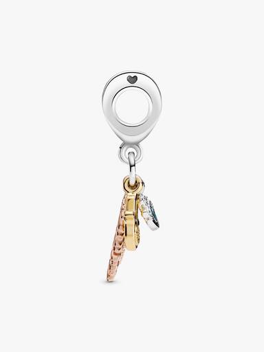 Charm colgante Hamsa, el Ojo que todo lo ve y Pluma de espiritualidad