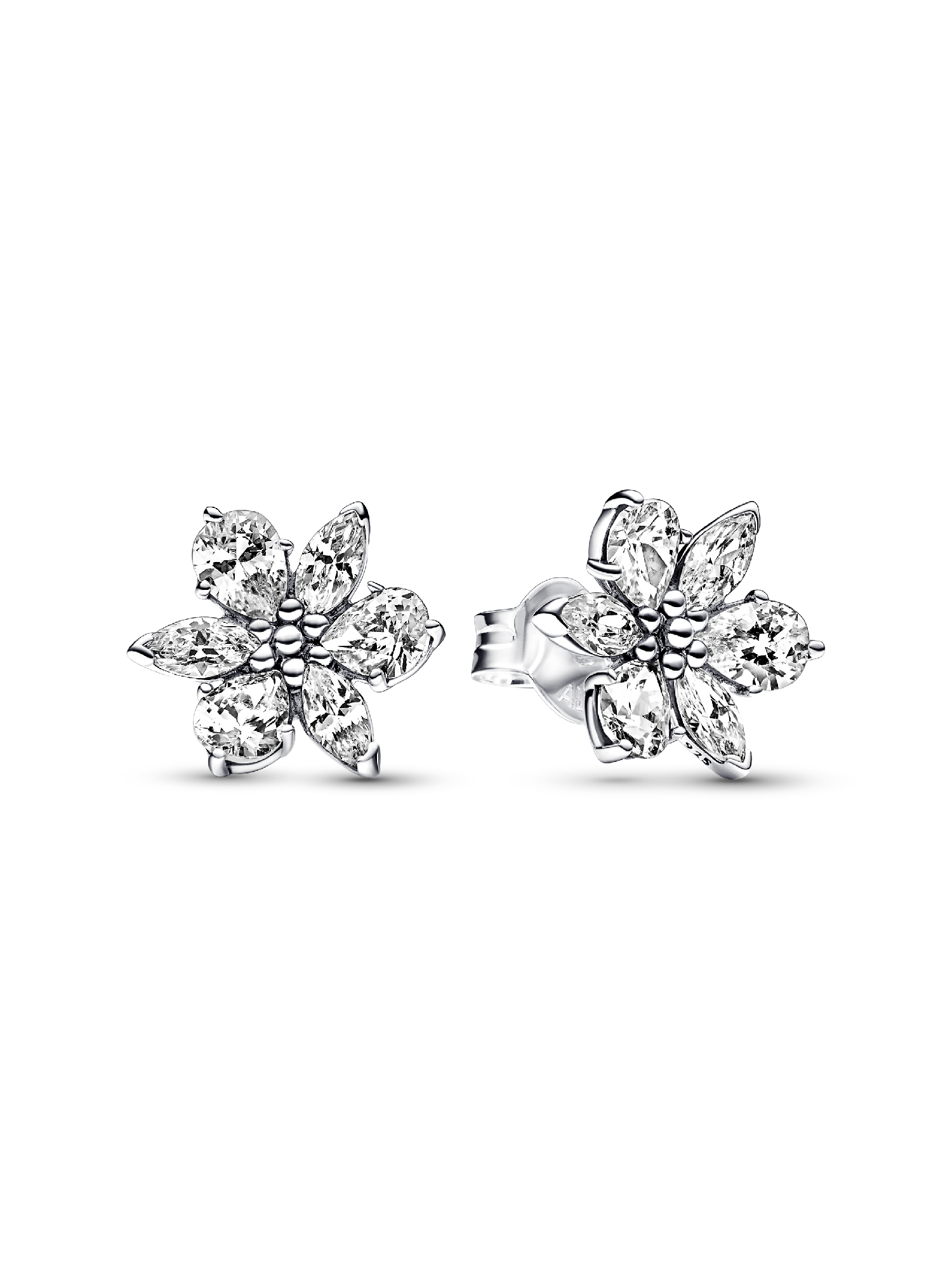 Aretes de botón Racimo herbario reluciente