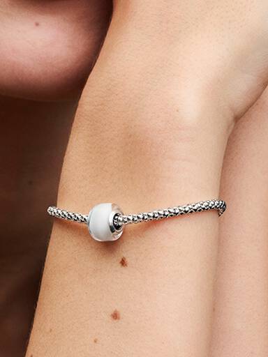 Charm Mini cristal Murano Blanco