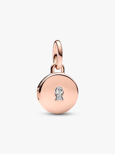 Charm Colgante Medallón Amor grabable que se puede abrir