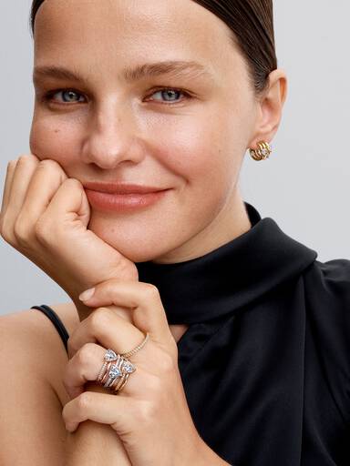 Anillo Corazón Doble Banda