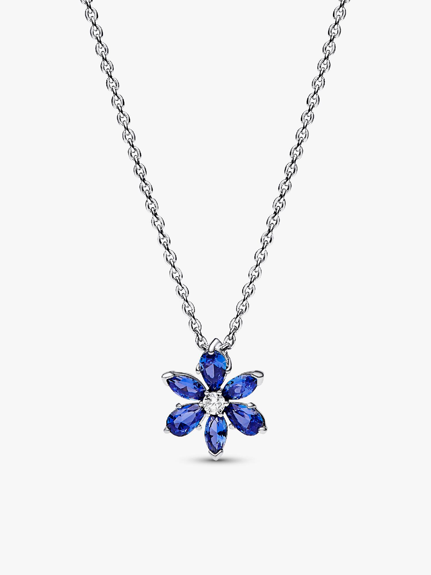 Collar con Colgante Racimo Herbario Azul Brillante
