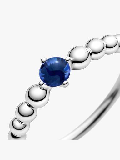 Anillo de Cuentas Azul Mar