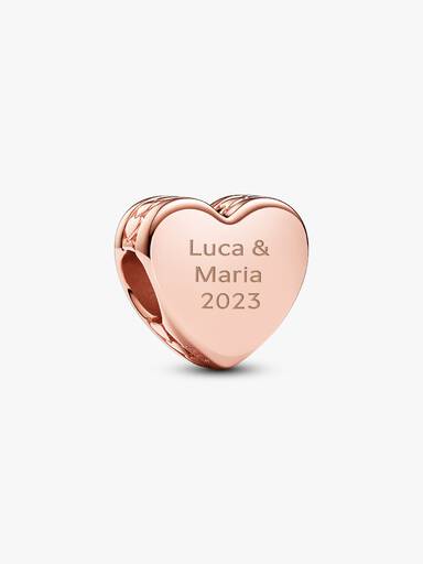 Charm corazón grabable