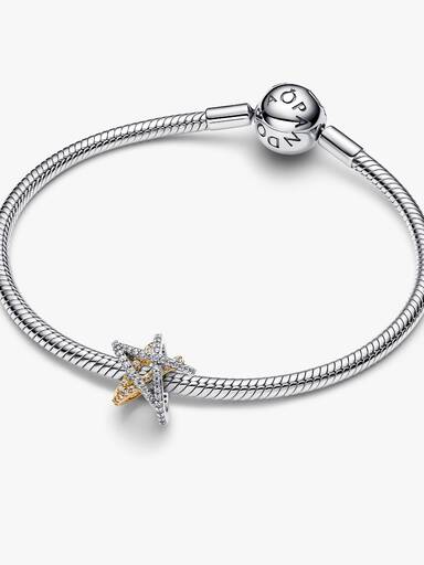 Charm Estrella Cruzada Brillante