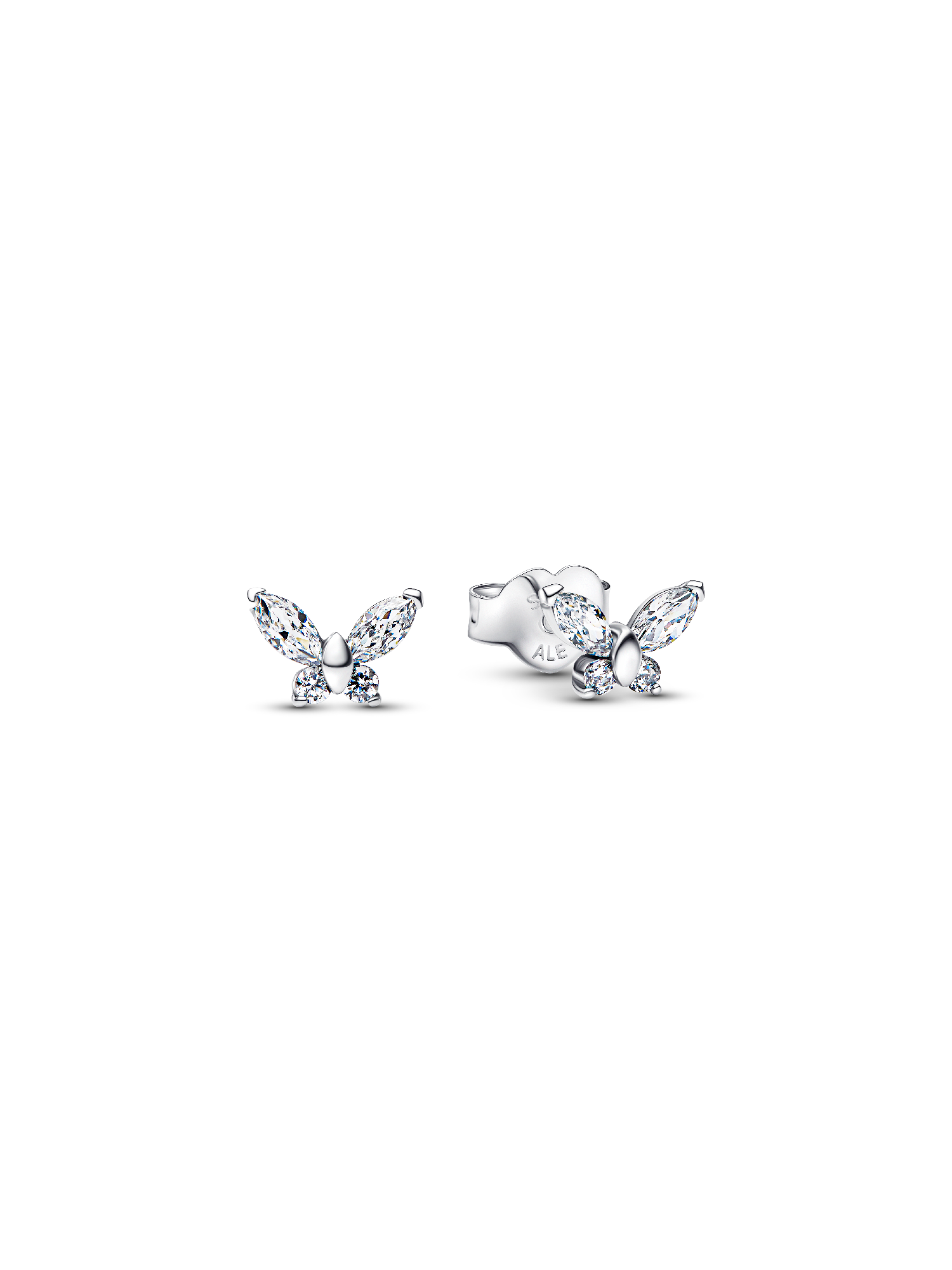 Aretes de botón Mariposa