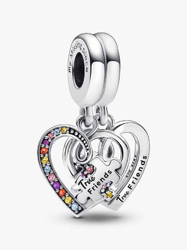 Charm colgante Corazones de Amistad separables con pieza de rompecabezas