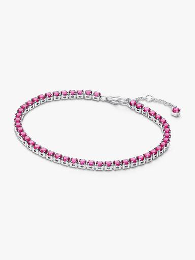 Brazalete de tenis rosa reluciente