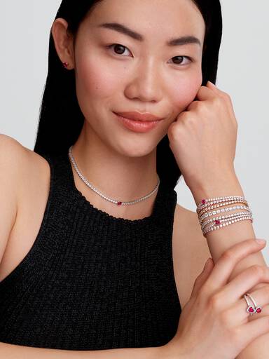 Brazalete de tenis reluciente