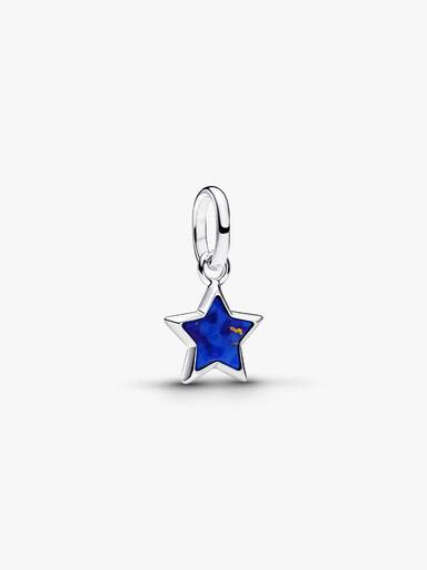 Mini charm colgante Estrella azul