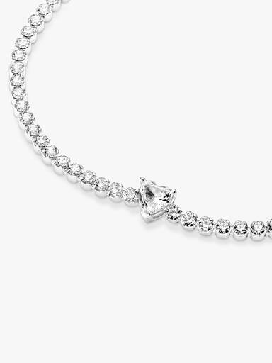 Brazalete de tenis Corazón reluciente