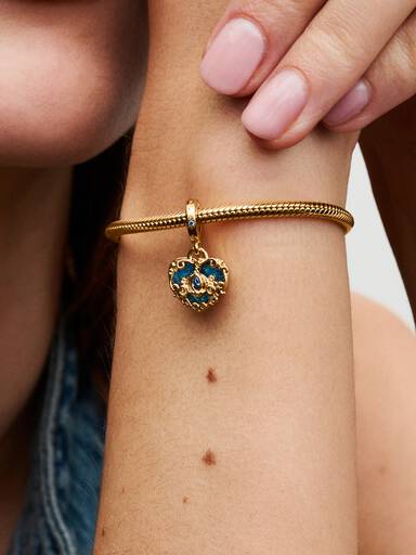 Charm Colgante Doble Carruaje y Corazón de Cenicienta de Disney