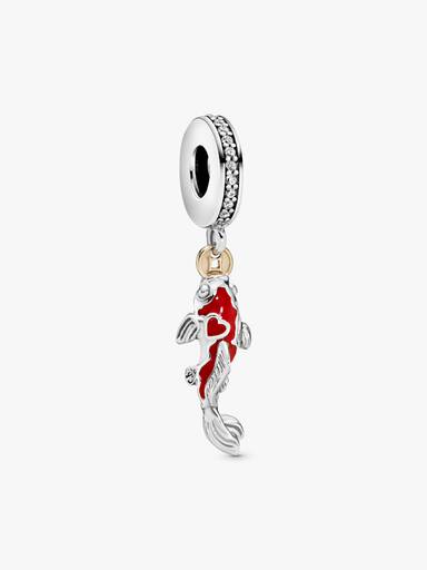 Charm Colgante Carpa De La Buena Suerte Dos Tonos