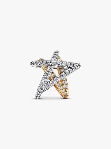 Charm Estrella Cruzada Brillante
