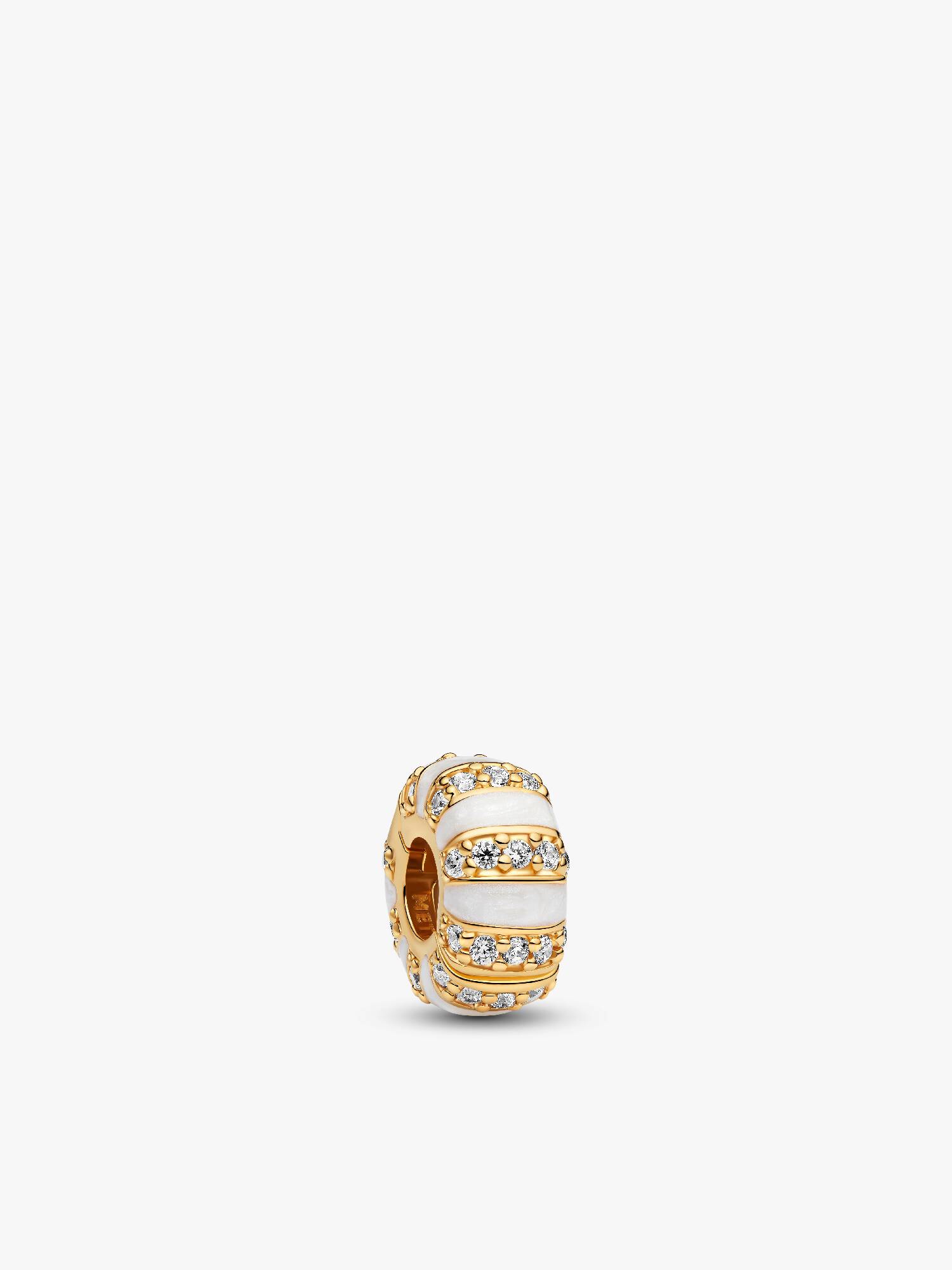 Charm de Clip Esmalte y Gemas Dorado