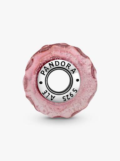 Charm de cristal Murano rosa Fantasía de Ondas