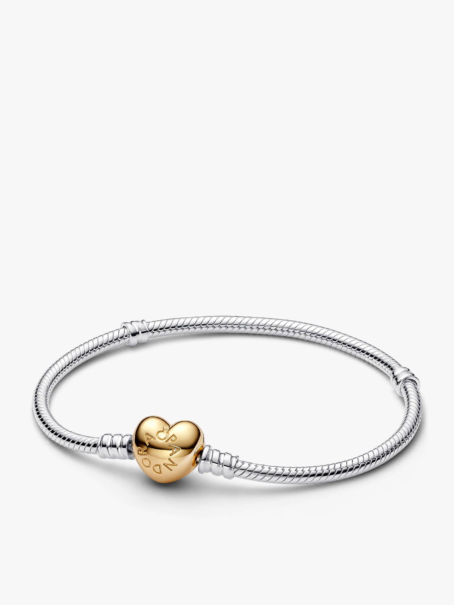 Brazalete cadena de serpiente con broche de corazón