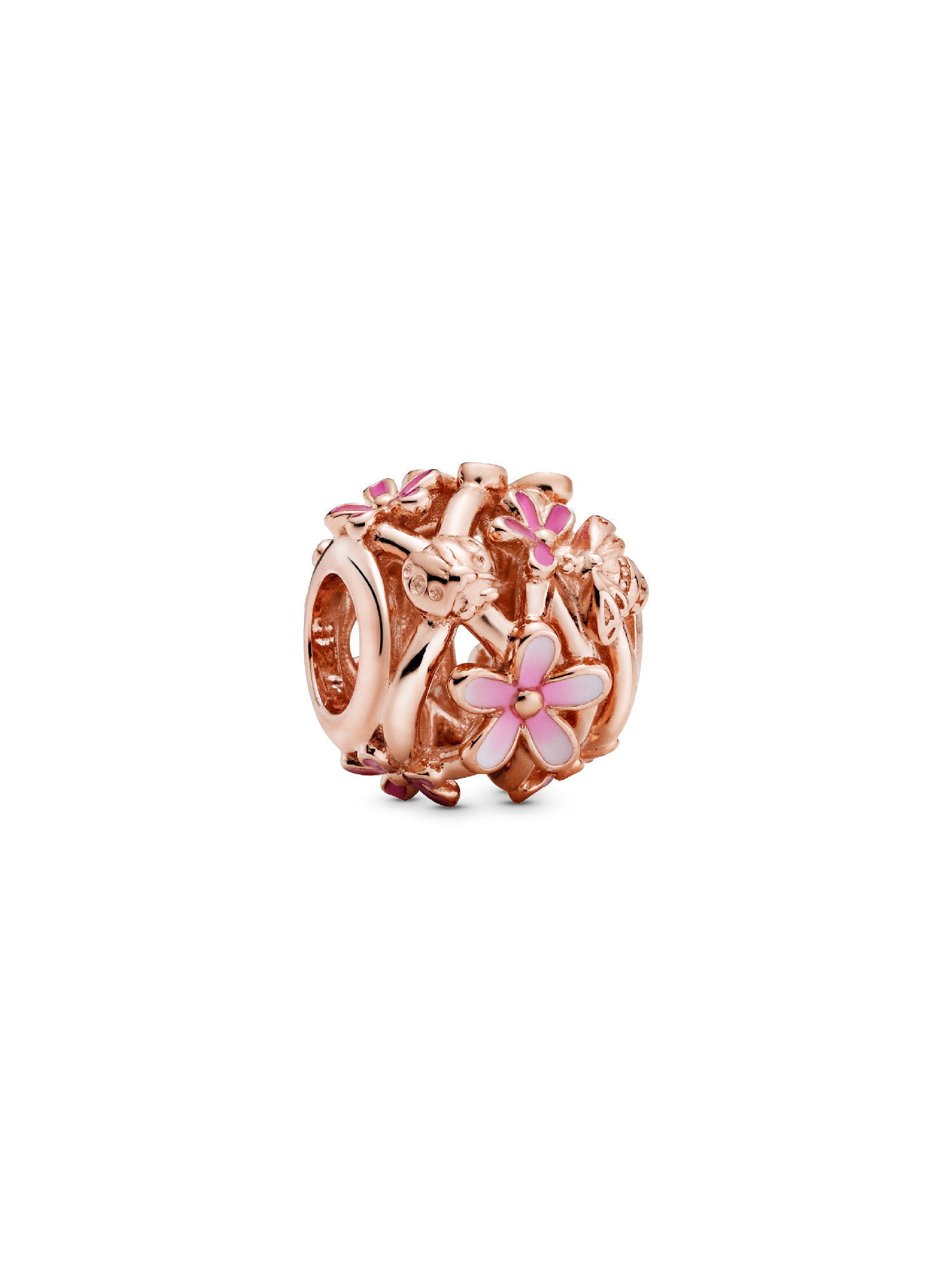 Charm calado Margarita rosa