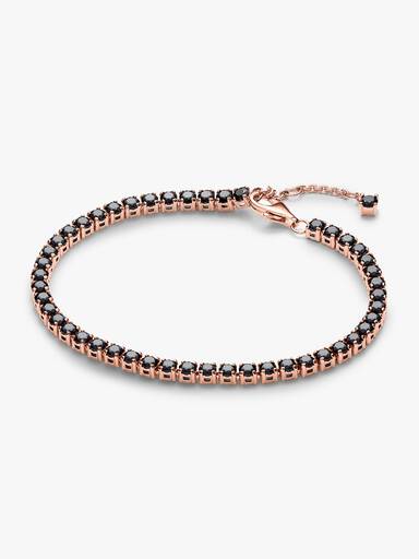 Brazalete de Tenis Brillante Negro
