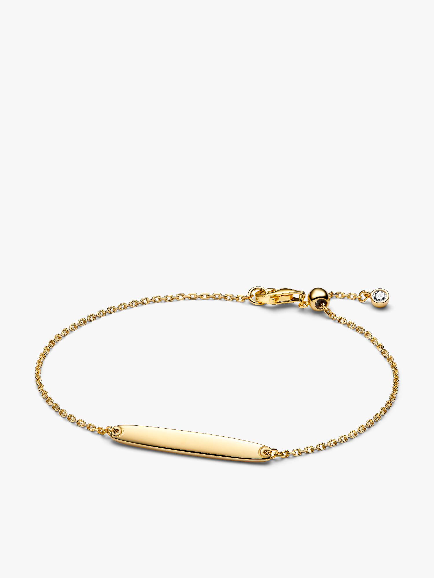 Brazalete de cadena con barra grabable