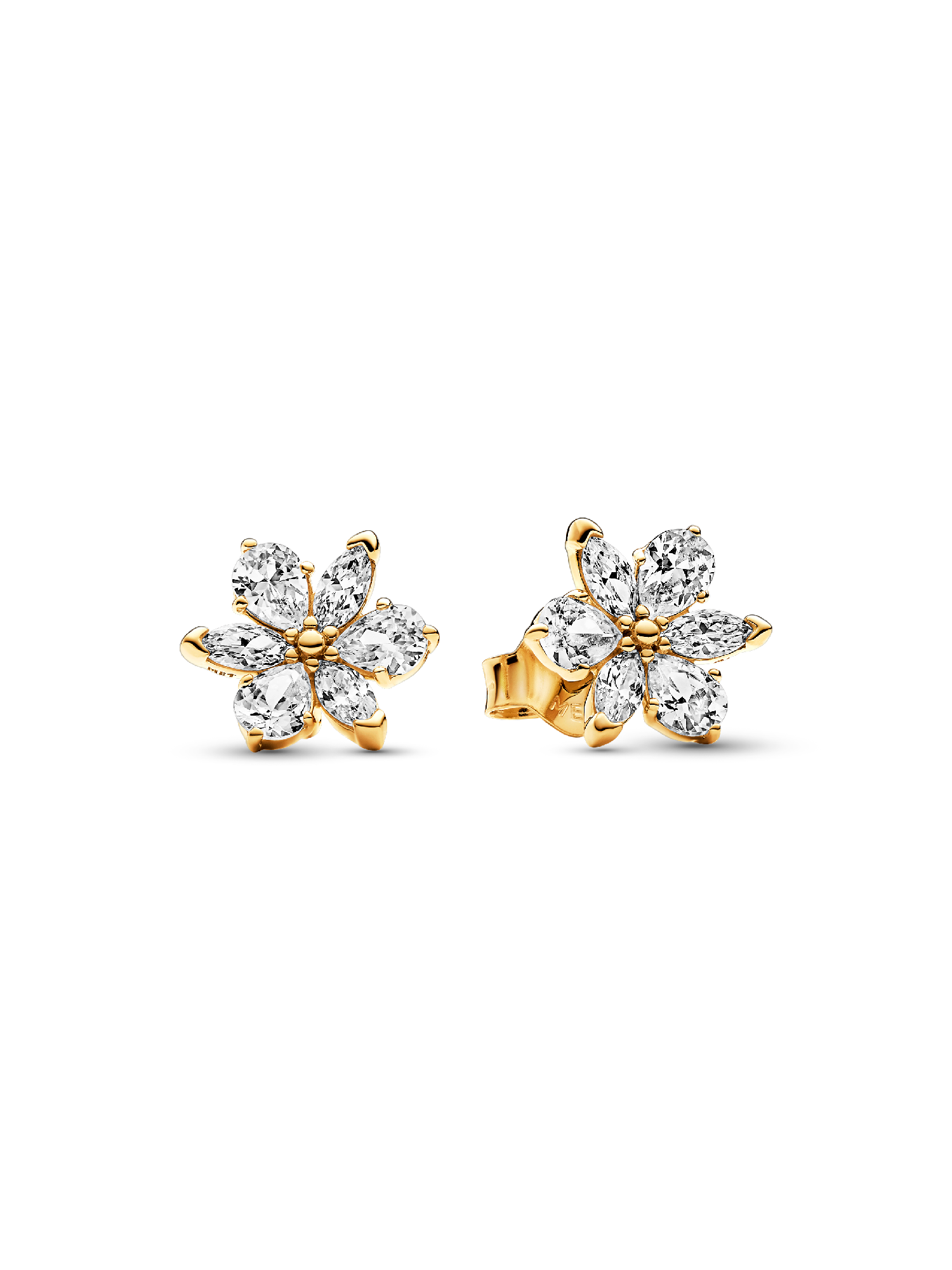 Aretes de botón Racimo Herbario Brillante