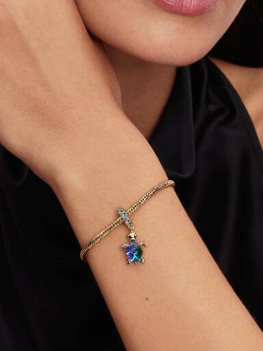 Charm Colgante Tortuga Marina de cristal Murano