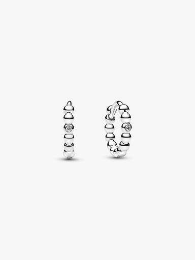 Aretes Huggie con cuentas