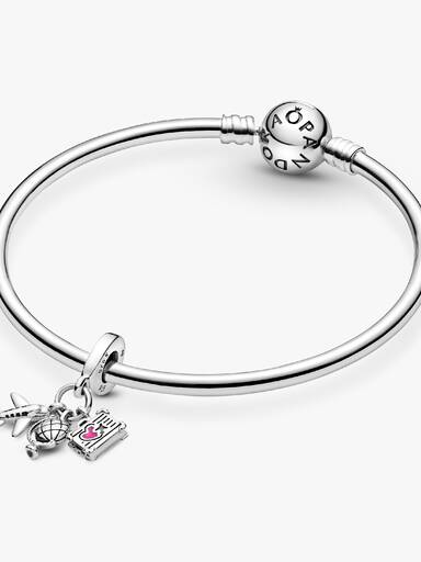 Charm colgante Avión, globo y maleta