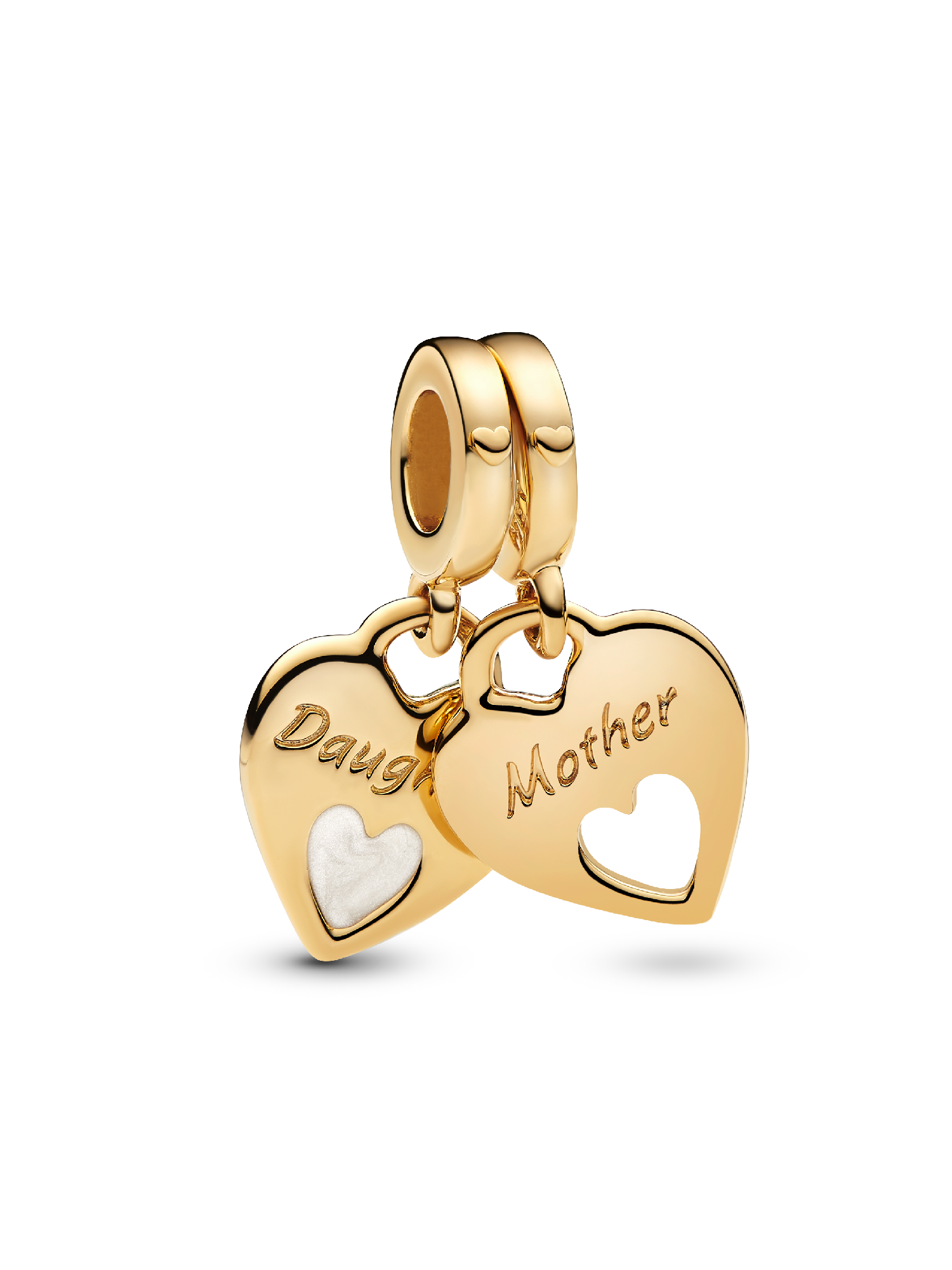Charm colgante Corazón abierto doble