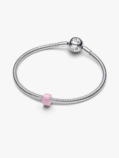 Mini charm de cristal Murano rosa
