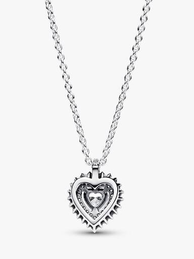 Collar con Colgante Corazón Halo Brillante