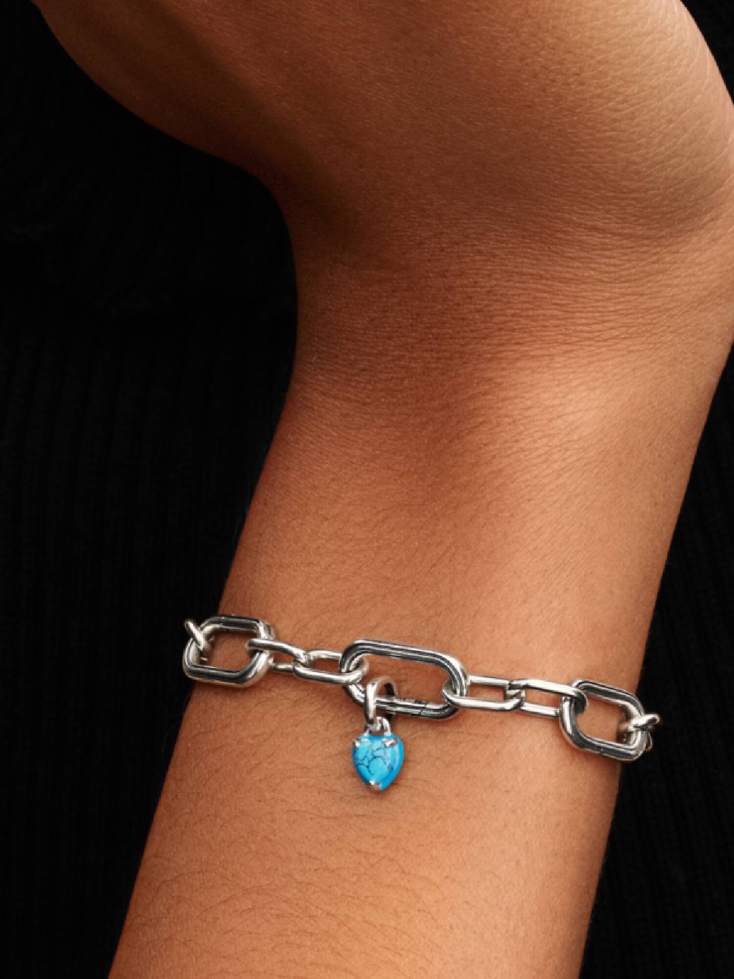 Mini charm colgante Corazón turquesa