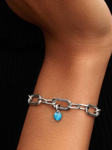 Mini charm colgante Corazón turquesa